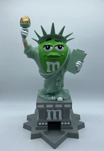 M&M's World Ms. Statue of Liberty Dispenser Lady Green 11" EUC - Picture 1 of 8