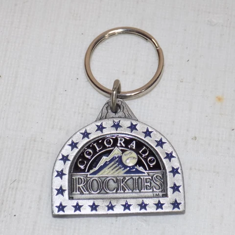 Colorado Rockies Keychain Key Ring  Metal Genuine MLB Baseball Siskiyou Cover