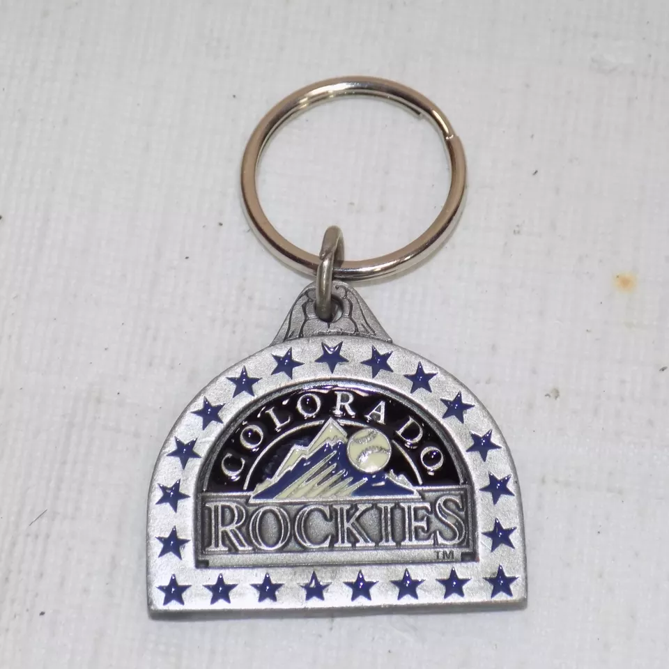 Colorado Rockies Keychain Key Ring  Metal Genuine MLB Baseball Siskiyou - Image 1 of 2