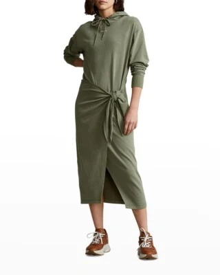 NWT Ralph Lauren RLX Performance Fleece Wrap Hoodie Dress in Sage Green size XS - Image 1 of 4