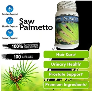 3 Saw Palmetto Supplement Prostate Urinary Tract Health Hair Loss Sexual Support - Picture 1 of 20