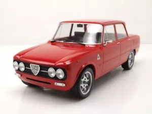 Alfa Romeo Giulia Nuova Eccellente 1974 Rosso Modellino Auto 1:18 MCG - Foto 1 di 9