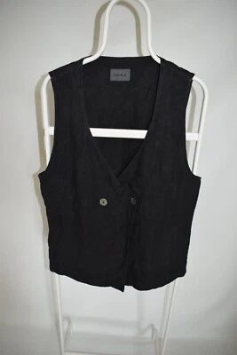 Oska 100% Linen Waistcoat Vest Double Breasted Style Gilet Avant-garde Size 4 - Image 1 of 4