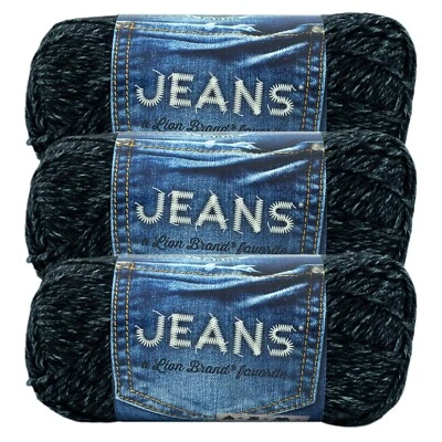 (3 Pack) Lion Brand Yarn 505-153AB Jeans Yarn, Stovepipe - Image 1 of 4
