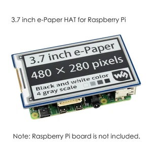 3.7” E-ink E-Paper HAT Kit for RPI Raspberry Pi Zero 2 W A 3 Model B Plus 4B 4 5 - Picture 1 of 6
