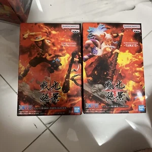 One Piece Portgas.D.Ace & Yamato Figure Set of 2 Senko Zekkei Banpresto Japan - Picture 1 of 1