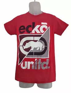 T-shirt Ecko Unltd manica corta girocollo logo grafica rossa uomo S - Foto 1 di 8