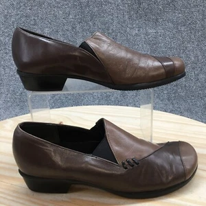 Munro American Shoes Womens 7 N Cheryl Slip On Low Heels Loafer Brown Leather - Picture 1 of 16