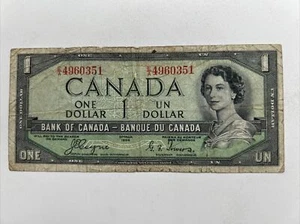 1954 Devils Face Bank of Canada $1.00 Dollar BC-29a Coyne-Towers E/A 4960351 - Picture 1 of 4