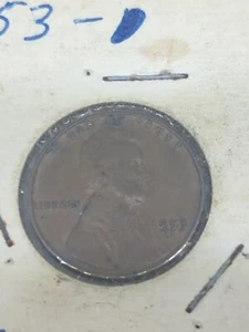1953 D Pfennig tiefe Kamee gefüllt neu gestanzt D Münzzeichen - Bild 1 von 3