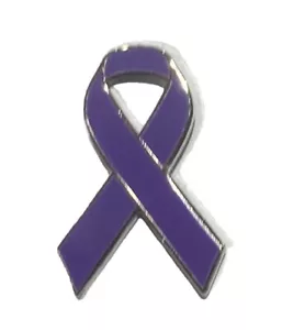 *NEW* Pancreatic Cancer Purple Awareness ribbon enamel pin badge. Charity. - Picture 1 of 1