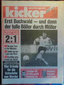 kicker Sportmagazin 93/1993:Erst Buchwald-und dann der tolle Böller durch Möller - Bild 1 von 1