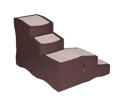 Easy Step Bed Stairs for Pets up to 75lbs | L-Shaped, Washable Treads - Image 1 of 4