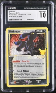 CGC 10 Gold Star Umbreon 17/17 Celebrations Classic Collection Pokemon Gem Mint - Picture 1 of 3