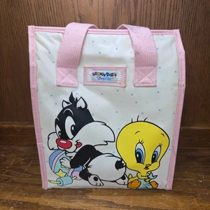 Bolso de Pañales Looney Tunes BABY Vinilo Rosa De Colección Lovables Tweety Bugs Bunny 1993 - Imagen 1 de 7