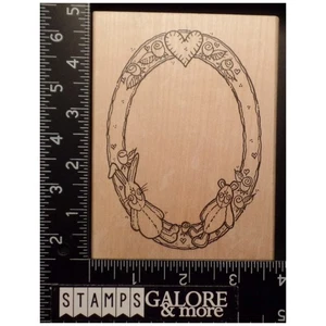 SELLOS DE GOMA WHIPPER PARGO GRANDE MARCO DE CAMPO OVALADO CONEJITO OSO POSY CORAZÓN 539 - Imagen 1 de 2