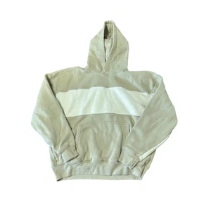 Hollister Sudadera con Capucha Para Hombres M Beige Color Crema Bloque Pullover Sudadera Informal - Imagen 1 de 4