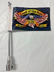 Motorcycle Flag Flagpole Mount & Patriotic Flag - Imagen 1 de 5