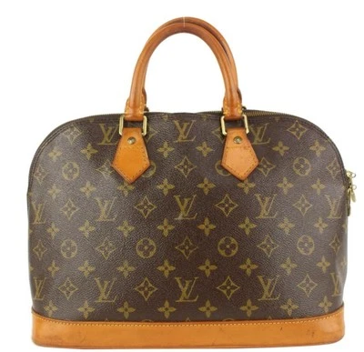 Bolso Louis Vuitton Alma Satchel/Bolso con asa superior mediano marrón lona/cuero Foto 1 de 4