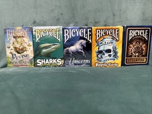 Bicycle Steampunk Haie Einhörner Tattoo Spielkarten Deck 5er Set - Bild 1 von 2