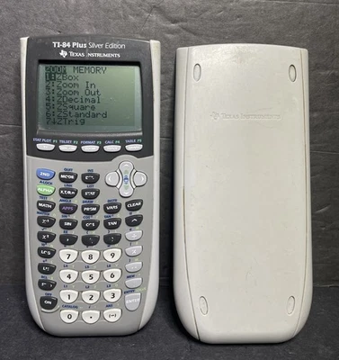 Texas Instruments TI-84 Plus Silver Edition Graphing Calculator~Works~w/Cover~ - Image 1 of 4