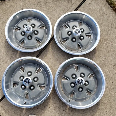 套装 4 福特野马 Mach 1 轮毂盖轮毂盖车轮盖 14" 70 71 1972 1973 — 第 1/4 张图片