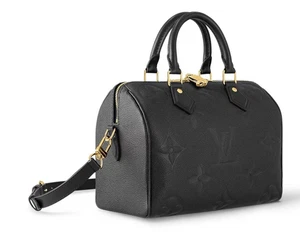Bolso de Mano LOUIS VUITTON LV Speedy Bandolera Monograma Empreinte 25 Negro M58951 - Imagen 1 de 18