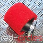 ANGLED RED 45mm PIT DIRT BIKE RACING DOUBLE FOAM AIR FILTER 125cc 140cc  PITBIKE