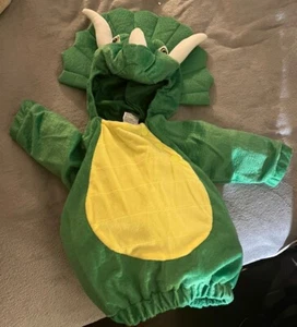 Costume Hoodie Green dinosaur Size 0-6 months Pullover Funny Face Monster Plush - Picture 1 of 4