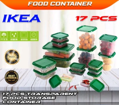 Fiambrera contenedor de alimentos multiusos segura para microondas IKEA 17 un. Foto 1 de 4