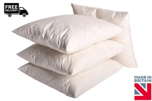 Cushion Pad Hotel Quality Duck Feather 15" 16" 18" 20" 24" 26" Inch All UK Sizes - Picture 1 of 9