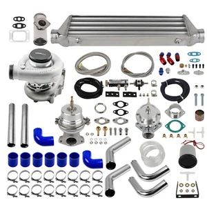Universal T04E T3 T4 T3/T4 Turbocharger 350HP 2.5" Intercooler BOV Piping Kit - Picture 1 of 12