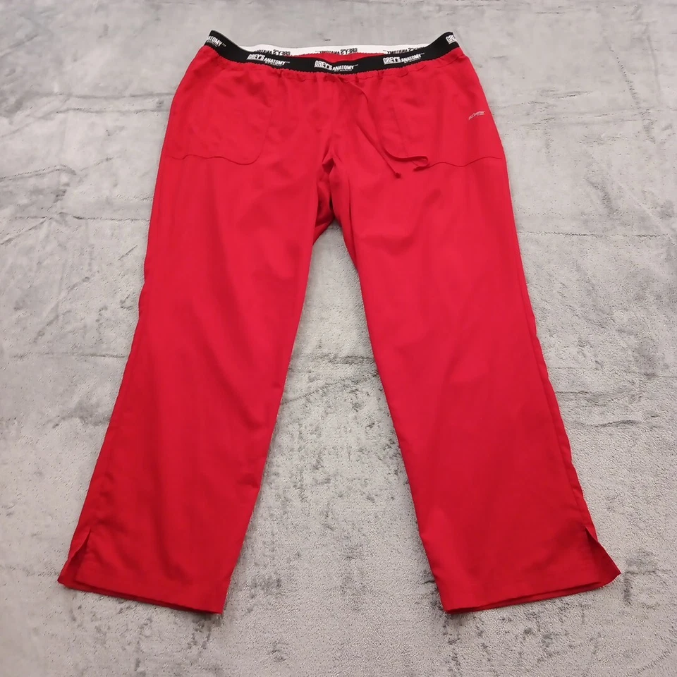 Grey's Anatomy Active Scrub Pants Womens 3XL Red Style #4275X - Image 1 of 4