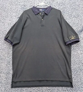 Vintage Ralph Lauren Polo Mens XL Hershey Hotel Embroidered USA Made Stripe Blue - Picture 1 of 10