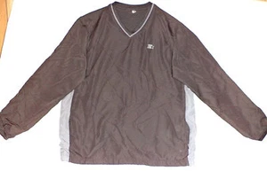 STARTER L/S BLACK W/GRAY V-NECK ATHLETIC WINDBREAKER M K#8194 - Picture 1 of 4