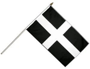 Gran Bretagna San Pirano Cornovaglia bandiera a bastone bandiere bandiera a bastone 30x45 cm - Foto 1 di 1