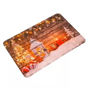 Christmas Welcome Doormat Soft Non Slip Kitchen Bath Bedroom Living Room Rug - Picture 1 of 9