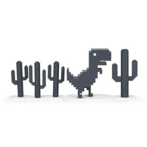 CHROME DINO STANDARD EDITION VINYL FIGURE SET BY DEAD ZEBRA - Picture 1 of 9