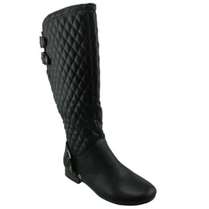 Truffle Gt20 Kunstleder Stiefel halbhoch rautengepolstert Stiefel vegan Damen - Bild 1 von 6