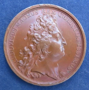 Frankreich Bronze Medaille Ludwig Louis XIV. Marti Liberatori D.V. RARE !!! - Bild 1 von 2
