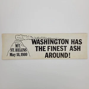 Vintage 1980 ~ Mt Saint St Helens Autoaufkleber ~ Washington hat die feinste Asche - Bild 1 von 2