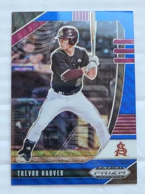 Trevor Hauver 2020 Panini Prizm Draft Picks Blue Wave Baseball Card PDP99 - Image 1 of 4