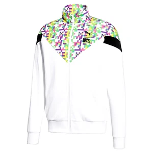 PUMA X MTV MCS AOP TRACK TOP JACKET PIXEL PRINT WHITE M 579673-02 - Picture 1 of 2