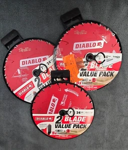 (3) Diablo 7-1/4in. 24-Teeth Demo Demon Framing/Demolition Circular Blade (2-PK) - Picture 1 of 2