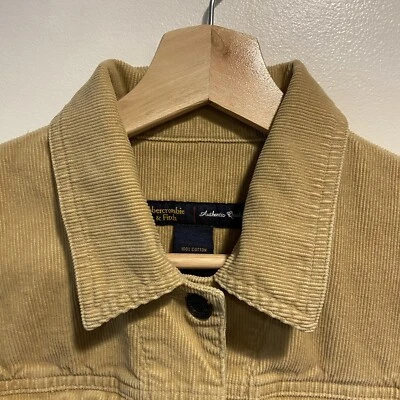 Chaqueta Abercrombie & Fitch Tostada Pana Sin Forro Abotonada Años 90 Western Mujer S Foto 1 de 4