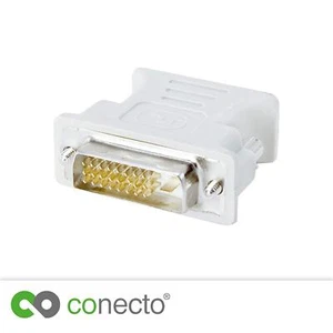 Analoger Monitoradapter DVI-D-Stecker VGA-Kupplung (24+1-polig männlich/15-polig - Bild 1 von 2