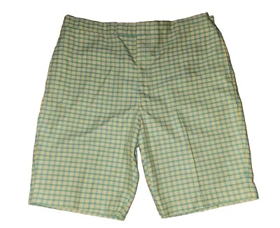 De colección. Conjunto de pantalones cortos de tenis McGregor Scot años 60 70 para hombre talla 36 Preppy amarillo a cuadros Foto 1 de 4