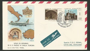 FDC 1er jour Vatican Turquie 1967 volo di ritorno /L1727 - Picture 1 of 1