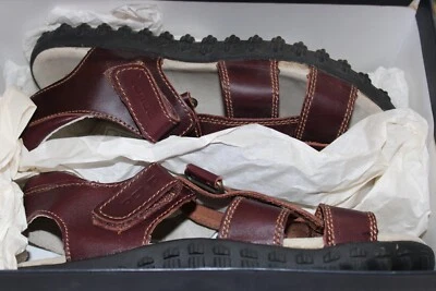 VTG Polo Ralph Lauren Leather Sandals Darren Brown OT 5 Fisherman Track Sole EUC - Image 1 of 4