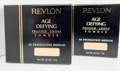 New in Box (2) REVLON AGE DEFYING Pressed Loose Powder -Translucent Medium RARE! - Image 1 of 4
